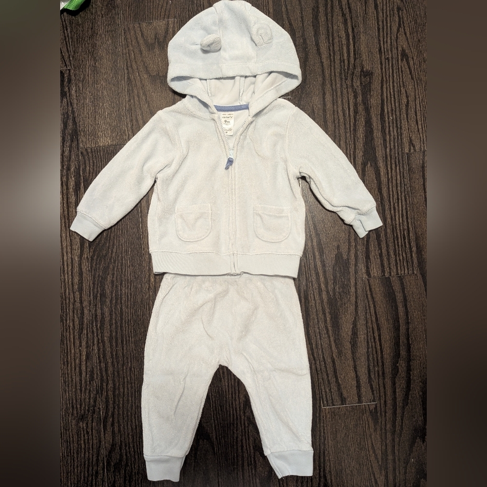 2/$25 Carter’s Baby Dog Hoodie & Pants Set • Size 9M